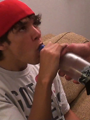Massive dicked fratboy Jackson inflicting a serious ass pounding on Jacob's little ass