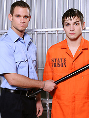 Prison-Boy Takes Every Raw Inch That His Buff Guard Has To Offer!