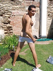 Hot czech boy jerking off dick