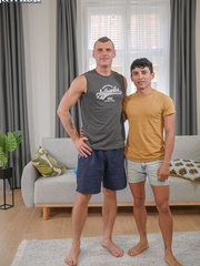 Hung and tattooed daddy Dominik Balta fucking latino twink Joaquin Santana