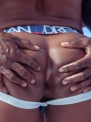 Santi Konnor fucked by black muscle god Titan Tex