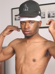 Ebony gay dude R Devil stripping