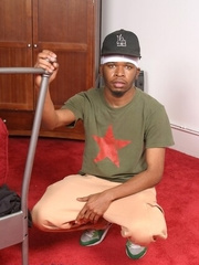 Ebony gay dude R Devil stripping