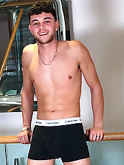 Young Toned Footballer Wanks his Hard Uncut Cock & Squirts a Load of Cum Everywhere!
