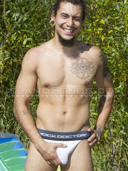 Proud Bi-Sexual 8" Javier Gonzalez is Back! Latin Sex God, Shows Hole, Long Piss Riverside & Big Juicy Load!