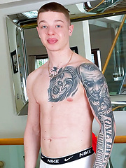 Young Straight Muscular Lad Wanks his Uncut Cock & Fires a Massive Load Over his Shoulder!