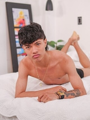 Alejandro Alzate shows his skinny latino ass