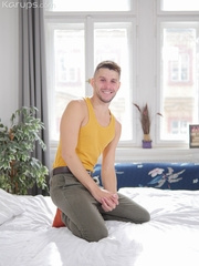 Dmitry Osten jacking off his uncut dick