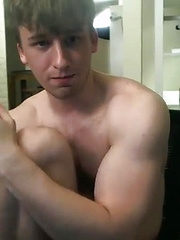 Dmitry Osten jacking off his uncut dick