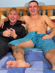 Straight British Blond Lad and his buddy
