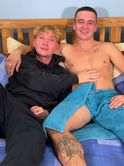 Straight British Blond Lad and his buddy