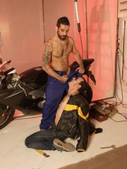 Horny bikers David Torres and Tony Duque fucking