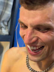 POLITE CUTE DARK HAIRED TWINK RIDES OVERSIZED HORSE HUNG CARNI LAD