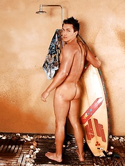 Justin takes shower
